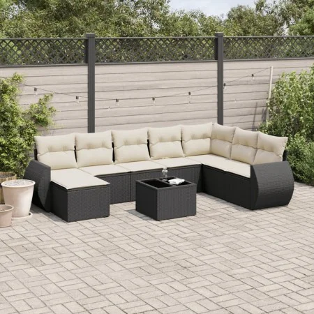 8-piece garden sofa set with black synthetic rattan cushions by , Garden sets - Ref: Foro24-3254103, Price: 540,71 €, Discoun...