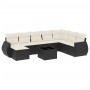 Set de sofás de jardín 8 piezas y cojines ratán sintético negro de , Conjuntos de jardín - Ref: Foro24-3254103, Precio: 540,9...