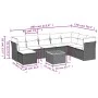 8-piece garden sofa set with black synthetic rattan cushions by , Garden sets - Ref: Foro24-3256112, Price: 507,61 €, Discoun...