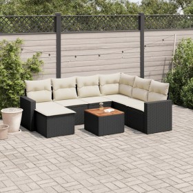 8-teiliges Gartensofa-Set mit schwarzen Polstern aus synthetischem Rattan. von , Gartensets - Ref: Foro24-3256567, Preis: 463...