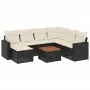 8-piece garden sofa set with black synthetic rattan cushions by , Garden sets - Ref: Foro24-3256567, Price: 450,36 €, Discoun...