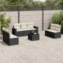 Set de sofás de jardín 8 piezas y cojines ratán sintético negro by , Modular outdoor sofas - Ref: Foro24-3251173, Price: 444,...