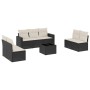 Set de sofás de jardín 8 piezas y cojines ratán sintético negro von , Modulare Sofas für den Außenbereich - Ref: Foro24-32511...