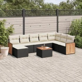Set de sofás de jardín 8 piezas y cojines ratán sintético negro von , Gartensets - Ref: Foro24-3260334, Preis: 518,22 €, Raba...