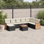 Set de sofás de jardín 8 piezas y cojines ratán sintético negro von , Gartensets - Ref: Foro24-3260334, Preis: 516,75 €, Raba...