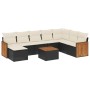 Set de sofás de jardín 8 piezas y cojines ratán sintético negro von , Gartensets - Ref: Foro24-3260334, Preis: 516,75 €, Raba...