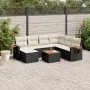 Set de sofás de jardín 8 piezas y cojines ratán sintético negro by , Garden sets - Ref: Foro24-3259452, Price: 466,14 €, Disc...