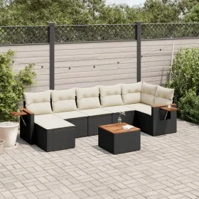 Set de sofás de jardín 8 piezas y cojines ratán sintético negro by , Garden sets - Ref: Foro24-3259438, Price: 467,64 €, Disc...