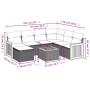 Set de sofás de jardín 8 piezas y cojines ratán sintético negro von , Gartensets - Ref: Foro24-3260292, Preis: 467,65 €, Raba...