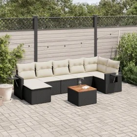 Set de sofás de jardín 8 piezas y cojines ratán sintético negro de , Conjuntos de jardín - Ref: Foro24-3257001, Precio: 463,8...