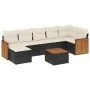 Set de sofás de jardín 8 piezas y cojines ratán sintético negro de , Conjuntos de jardín - Ref: Foro24-3260278, Precio: 468,7...