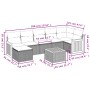 Set de sofás de jardín 8 piezas y cojines ratán sintético negro von , Gartensets - Ref: Foro24-3260278, Preis: 467,65 €, Raba...