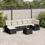 Set de sofás de jardín 8 piezas y cojines ratán sintético negro by , Garden sets - Ref: Foro24-3252823, Price: 474,99 €, Disc...