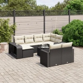 Set de sofás de jardín 11 pzas y cojines ratán sintético negro by , Modular outdoor sofas - Ref: Foro24-3261296, Price: 582,8...