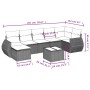 Set de sofás de jardín 8 piezas y cojines ratán sintético negro by , Garden sets - Ref: Foro24-3254023, Price: 480,78 €, Disc...
