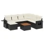 Set de sofás de jardín 8 piezas y cojines ratán sintético negro de , Conjuntos de jardín - Ref: Foro24-3257008, Precio: 462,1...