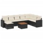 8-piece garden sofa set with black synthetic rattan cushions by , Garden sets - Ref: Foro24-3257029, Price: 521,68 €, Discoun...