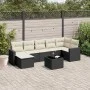 Set de sofás de jardín 8 piezas y cojines ratán sintético negro by , Modular outdoor sofas - Ref: Foro24-3251623, Price: 461,...