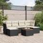 Set de comedor de jardín 7 pzas y cojines ratán sintético negro von , Gartensets - Ref: Foro24-3256098, Preis: 381,16 €, Raba...