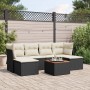 Set de comedor de jardín 7 pzas y cojines ratán sintético negro by , Garden sets - Ref: Foro24-3256098, Price: 387,45 €, Disc...