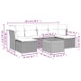 Set de comedor de jardín 7 pzas y cojines ratán sintético negro by , Garden sets - Ref: Foro24-3256098, Price: 387,45 €, Disc...
