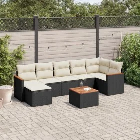 Set de sofás de jardín 8 piezas y cojines ratán sintético negro by , Garden sets - Ref: Foro24-3258598, Price: 452,18 €, Disc...