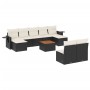 Garden sofa set 10 pieces with black synthetic rattan cushions by , Garden sets - Ref: Foro24-3257092, Price: 539,47 €, Disco...