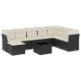8-teiliges Gartensofa-Set mit schwarzen Polstern aus synthetischem Rattan. von , Gartensets - Ref: Foro24-3249895, Preis: 519...