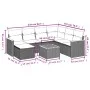 8-piece garden sofa set with black synthetic rattan cushions by , Garden sets - Ref: Foro24-3258612, Price: 452,18 €, Discoun...
