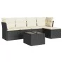 6-piece garden sofa set with black synthetic rattan cushions by , Garden sets - Ref: Foro24-3249405, Price: 347,09 €, Discoun...