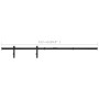 Kit mini puerta corredera armario acero carbono 152 cm de vidaXL, Marcos de puertas - Ref: Foro24-148015, Precio: 28,47 €, De...