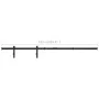 Kit mini puerta corredera armario acero carbono 152 cm de vidaXL, Marcos de puertas - Ref: Foro24-148015, Precio: 28,00 €, De...