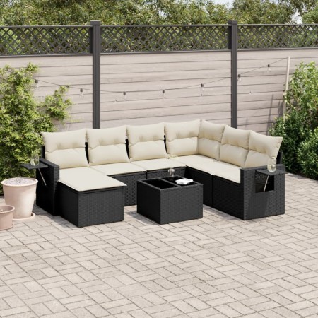 8-piece garden sofa set with black synthetic rattan cushions by , Garden sets - Ref: Foro24-3252843, Price: 473,93 €, Discoun...