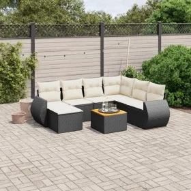 8-teiliges Gartensofa-Set mit schwarzen Polstern aus synthetischem Rattan. von , Gartensets - Ref: Foro24-3257449, Preis: 479...