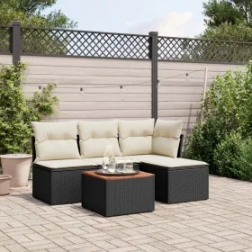 5-piece garden furniture set with black synthetic rattan cushions by , Garden sets - Ref: Foro24-3255923, Price: 266,18 €, Di...