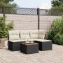 Gartenmöbel-Set 5-teilig mit schwarzen Polstern aus synthetischem Rattan von , Gartensets - Ref: Foro24-3255923, Preis: 266,1...