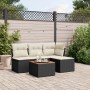 Gartenmöbel-Set 5-teilig mit schwarzen Polstern aus synthetischem Rattan von , Gartensets - Ref: Foro24-3255923, Preis: 269,1...