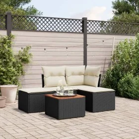 5-piece garden furniture set with black synthetic rattan cushions by , Garden sets - Ref: Foro24-3255916, Price: 262,10 €, Di...