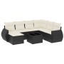 8-teiliges Gartensofa-Set mit schwarzen Polstern aus synthetischem Rattan. von , Gartensets - Ref: Foro24-3254043, Preis: 480...