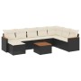 8-teiliges Gartensofa-Set mit schwarzen Polstern aus synthetischem Rattan. von , Gartensets - Ref: Foro24-3258654, Preis: 508...