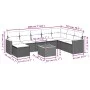 8-piece garden sofa set with black synthetic rattan cushions by , Garden sets - Ref: Foro24-3258654, Price: 500,87 €, Discoun...