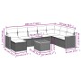 8-teiliges Gartensofa-Set mit schwarzen Polstern aus synthetischem Rattan. von , Gartensets - Ref: Foro24-3258654, Preis: 508...