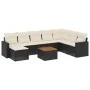 Garden sofa set with 9-piece black synthetic rattan cushions by , Garden sets - Ref: Foro24-3256588, Price: 506,95 €, Discoun...
