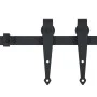 Kit mini puerta corredera de armario acero carbono 183 cm de vidaXL, Marcos de puertas - Ref: Foro24-148021, Precio: 29,26 €,...