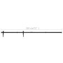 Kit mini puerta corredera de armario acero carbono 183 cm de vidaXL, Marcos de puertas - Ref: Foro24-148021, Precio: 29,74 €,...