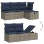 Gartenmöbel-Set 6-teilig mit grauen Polstern aus synthetischem Rattan von , Gartensets - Ref: Foro24-3264406, Preis: 367,04 €...