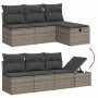 Gartensofaset 8-teilig mit grauen Polstern aus synthetischem Rattan von , Gartensets - Ref: Foro24-3264446, Preis: 482,57 €, ...