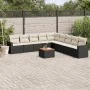 Garden sofa set 10 pieces with black synthetic rattan cushions by , Garden sets - Ref: Foro24-3256497, Price: 549,97 €, Disco...