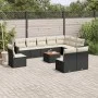 Garden sofa set 11 pieces and black synthetic rattan cushions by , Garden sets - Ref: Foro24-3256504, Price: 604,20 €, Discou...