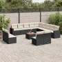 Gartensofa-Set und Kissen, 14-teilig, aus schwarzem Kunststoff-Rattan. von , Gartensets - Ref: Foro24-3256707, Preis: 788,41 ...